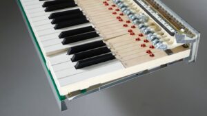 Piano digital con teclado de madera:…