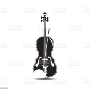 Violines Blancos Con Negro